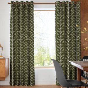 Orla Kiely Jumbo Linear Stem Made to Measure Curtain Kelp