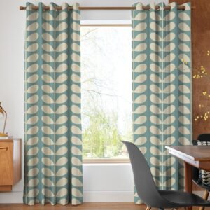 Orla Kiely Jumbo Solid Stem Made to Measure Curtain Duckegg