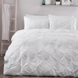 Serene Lara Duvet Cover Bedding Set White