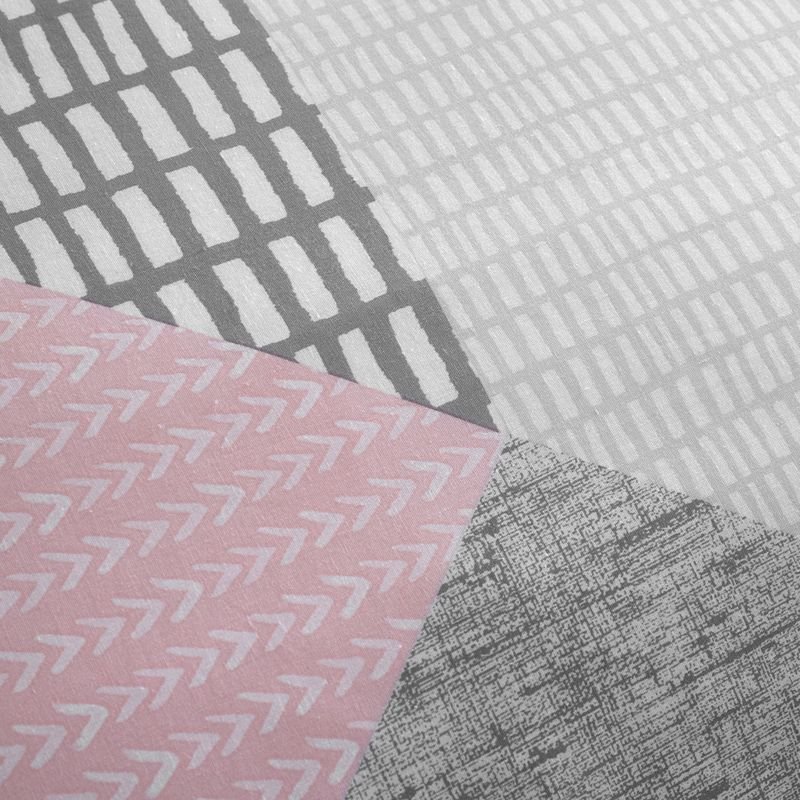 Catherine Lansfield Larsson Geo Duvet Cover Bedding Set Pink - Image 3