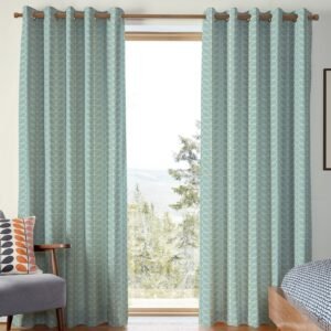Orla Kiely Linear Stem Made to Measure Curtain Aqua