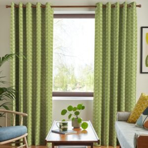Orla Kiely Linear Stem Made to Measure Curtain Chalky Green