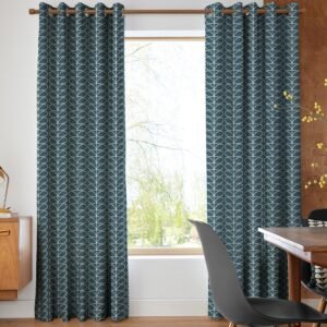 Orla Kiely Linear Stem Made to Measure Curtain Marine