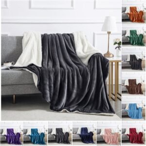 Sherpa Blanket Fluffy Throw Single, Double & King Size