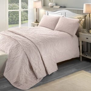 Serene Luana Duvet Cover Bedding Set Blush