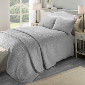 Serene Luana Duvet Cover Bedding Set Silver
