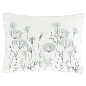 Catherine Lansfield Meadowsweet Floral Boudoir Filled Cushion 30cm x 40cm Green
