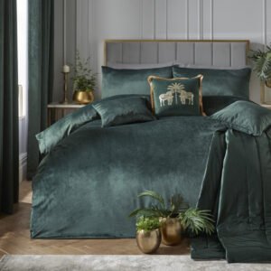 Laurence Llewelyn-Bowen Montrose Duvet Cover Bedding Set Bottle Green