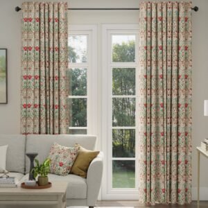 ANTE DECOR Alexandra Woven Jacquard Made To Measure Curtains Red