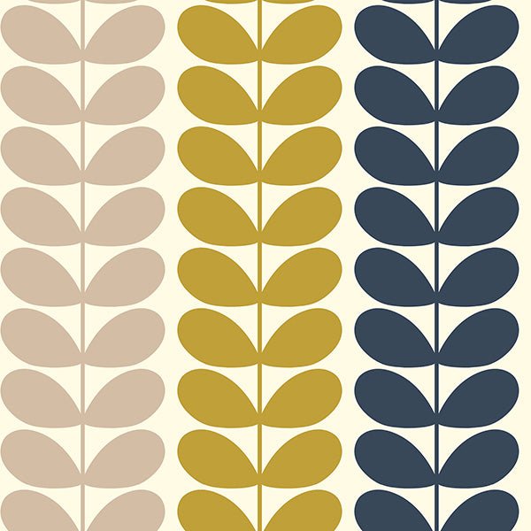 Orla Kiely Trio Stem Made to Measure Wave Curtain + FREE Track Ochre Multi - Image 3