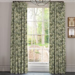 Linda Barker Millefiori Jacquard Made To Measure Curtains Verde