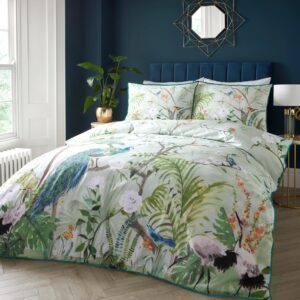 Soiree Peacock Jungle Duvet Cover Bedding Set Green
