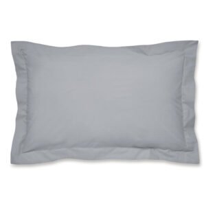 Catherine Lansfield Percale Plain Dye Pillowcase Oxford Grey - Pair