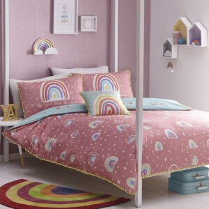 Appletree Kids Rainbow Pom Kids Childrens Bedding Multi