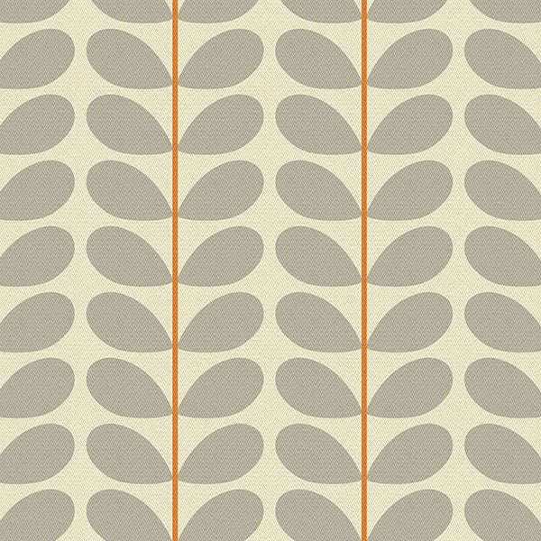 Orla Kiely Two Colour Stem Made to Measure Wave Curtain + FREE Track Warm Grey - Image 3