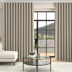 Grace Jacquard Floral Made To Measure Curtains + FREE Track - Wave Linen