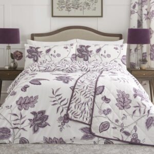 Dreams & Drapes Samira Duvet Cover Bedding Set Plum
