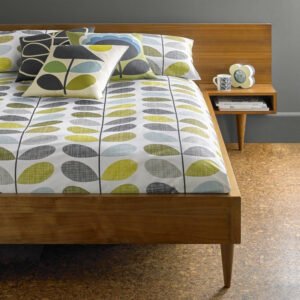 Orla Kiely Scribble Stem Printed Duvet Cover Bedding Duckegg Seagrass