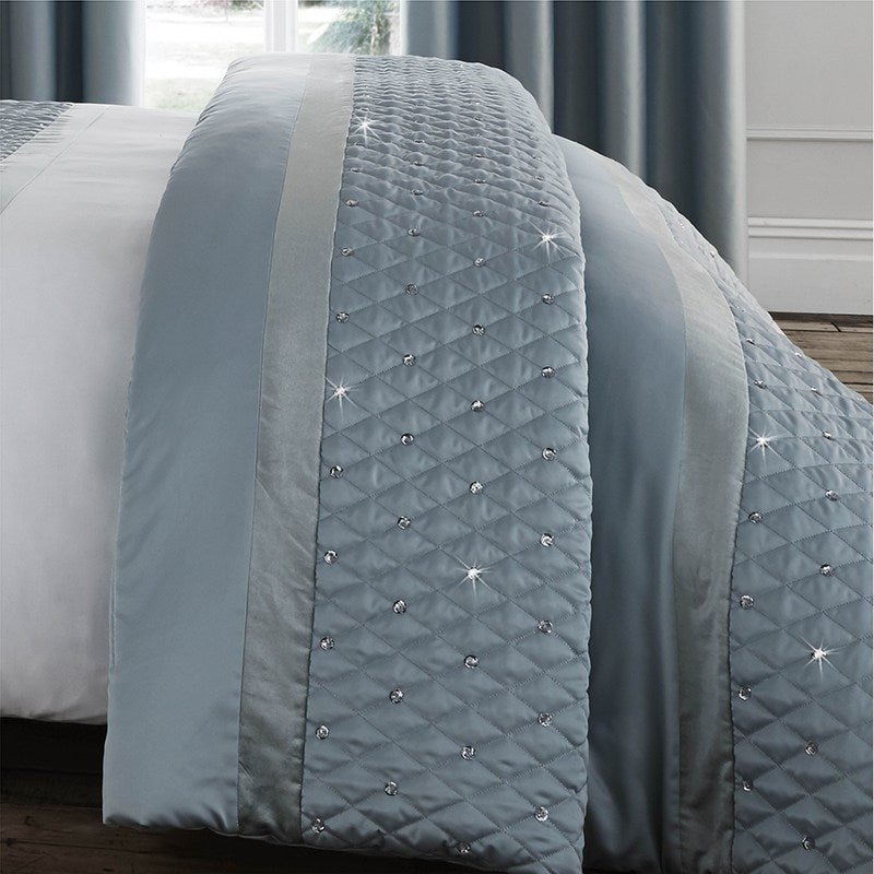 Catherine Lansfield Sequin Cluster Duvet Cover Bedding Set Duckegg - Image 3