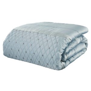 Catherine Lansfield Sequin Cluster 240cm x 260cm Bedspread Duckegg