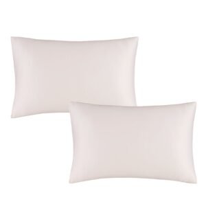 Catherine Lansfield Silky Soft Satin Pillowcase Housewife Pair Blush Pink