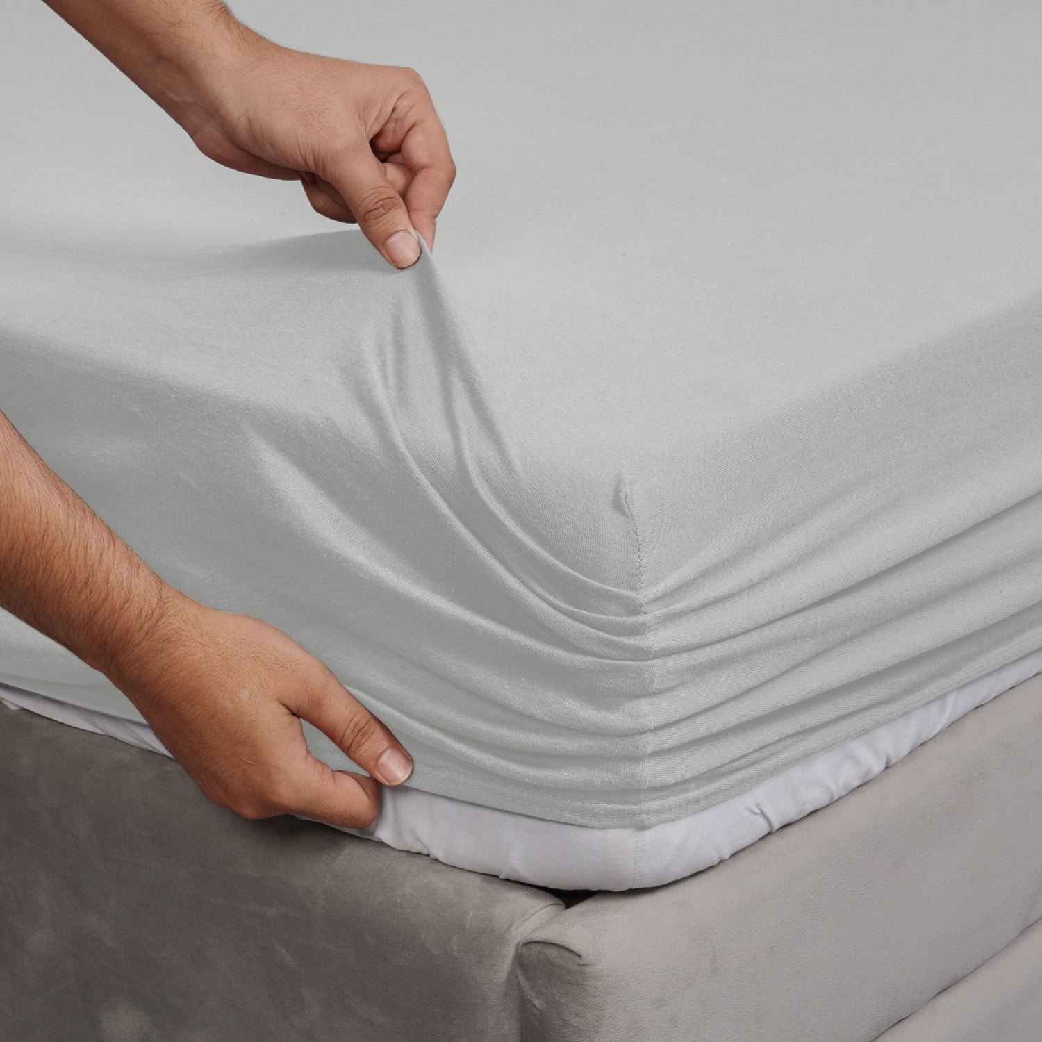 Jersey Cotton Fitted Sheet Extra Deep 25CM - Image 37
