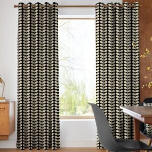Orla Kiely Solid Stem Made to Measure Curtain Black