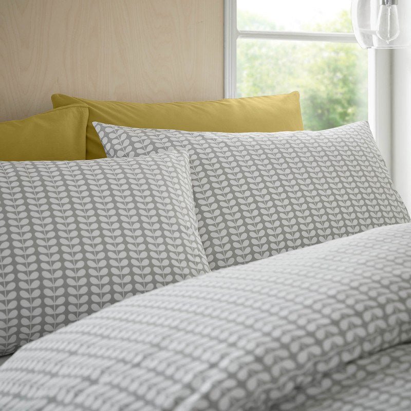 Orla Kiely Tiny Stem Duvet Cover Bedding Set Light Cool Grey - Image 2