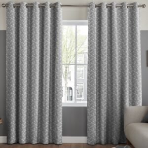 Leaf Vine Made to Measure Curtain Graphite