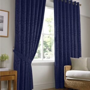 Tivoli Ready Made Eyelet Curtains Navy