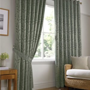 Tivoli Ready Made Eyelet Curtains Sage