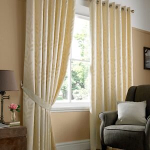 Tivoli Ready Made Eyelet Curtains Cream