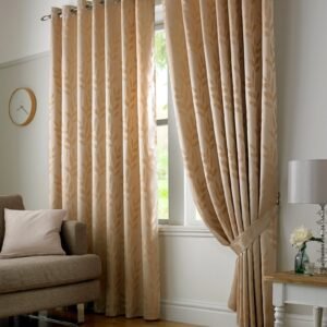 Tivoli Ready Made Eyelet Curtains Latte