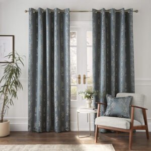 Wilstone Blackout Ready Made Eyelet Curtains Midnight