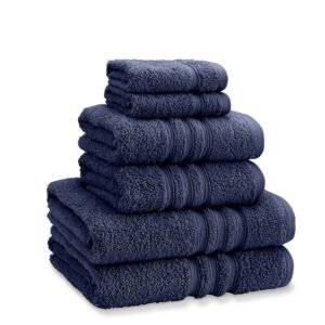 Catherine Lansfield Zero Twist Six Towel Bale Navy Blue